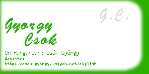 gyorgy csok business card