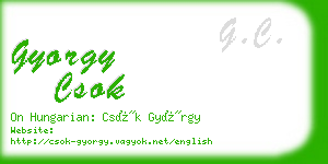 gyorgy csok business card